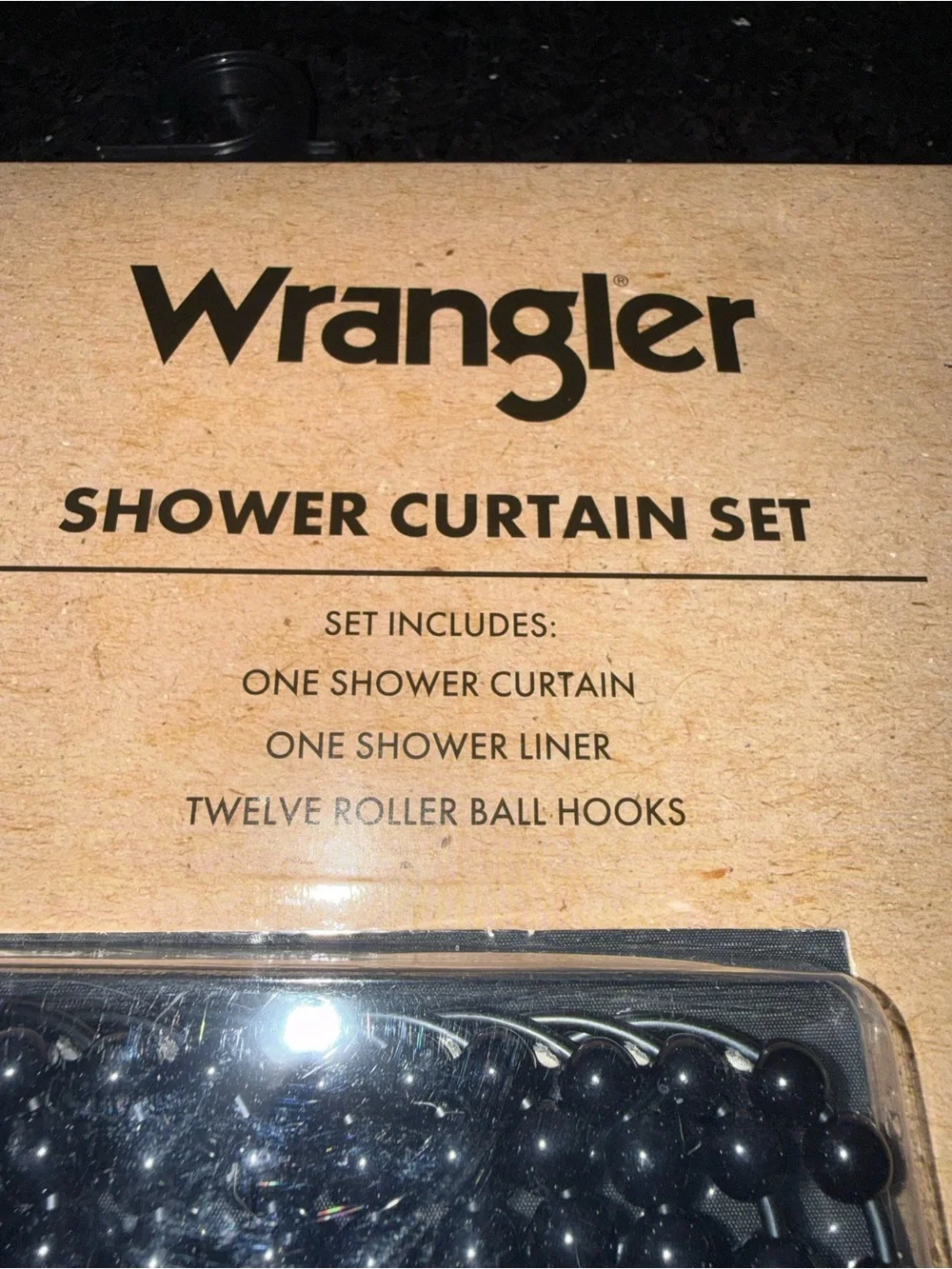 NEW Wrangler AUTUMN Pumpkin & Cowboy HAT & BOOTS Print Shower Curtain Set BLACK